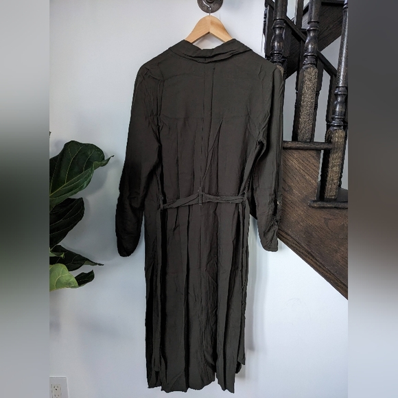 Midi green duster jacket - Picture 2 of 8